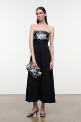 TIMMY convertible shoulder bag with blue, black, and silver sequin front