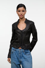 BLAIR LEATHER JACKET | BLACK BLACK / XS