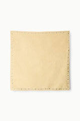 Butter yellow headscarf square cloth with studded border along the edges