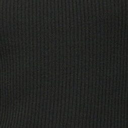 Black ribbed knit tank top fabric close-up