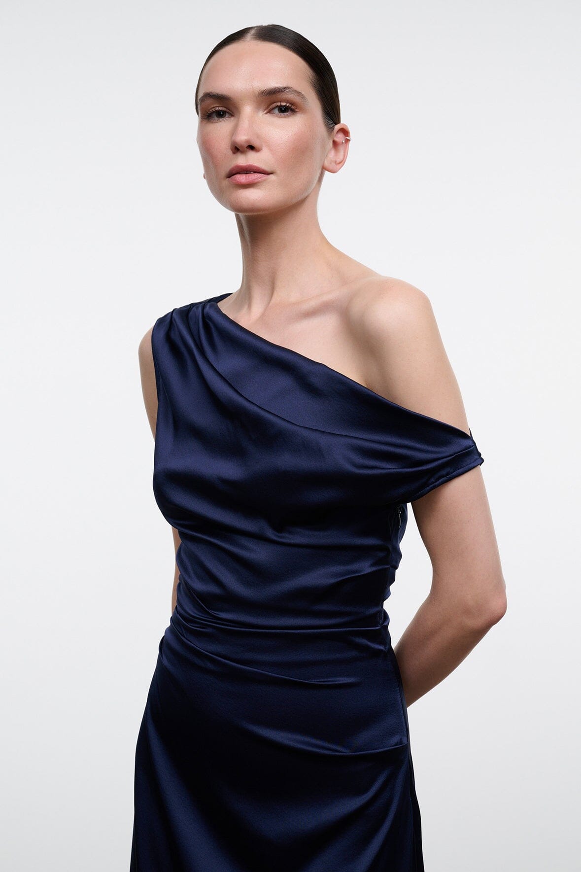 PHARE SILK DRESS | NAVY NAVY / 4