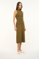 Paper ballet flats on model, side profile with rounded toe