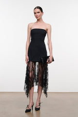 Black snakeskin-textured clutch bag with top flap and short strap