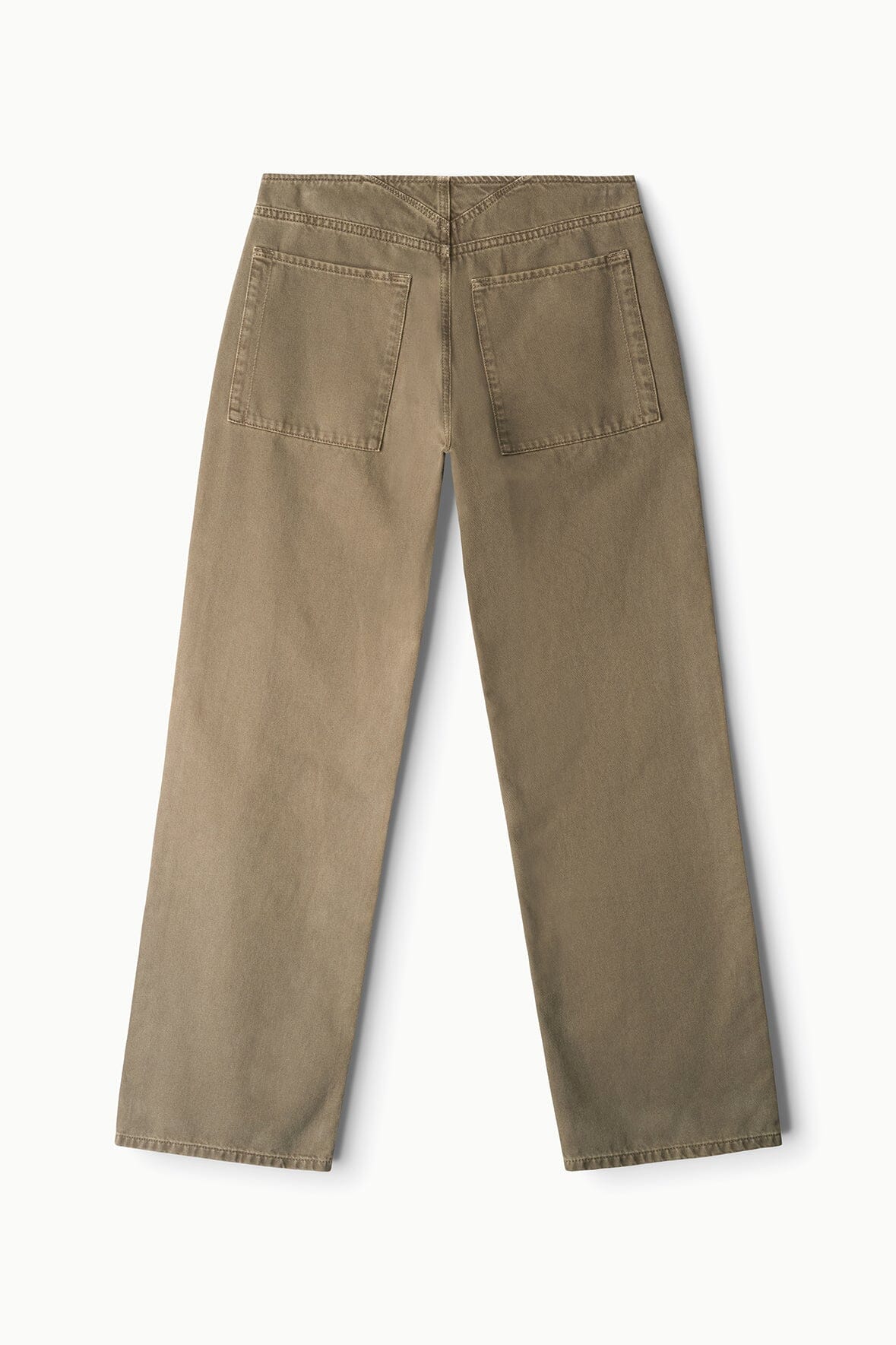 Greige KAI jeans with back yoke and two patch pockets