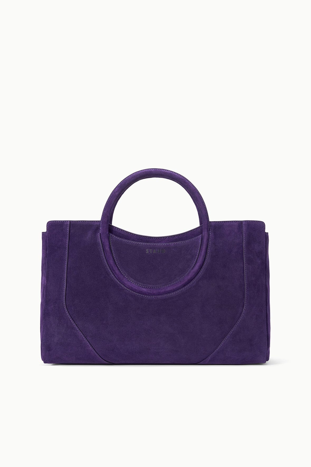 MAUDE SATCHEL amethyst satchel bag with top handle and structured front