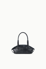 HESTER mini shoulder bag, black top-handle with short handles