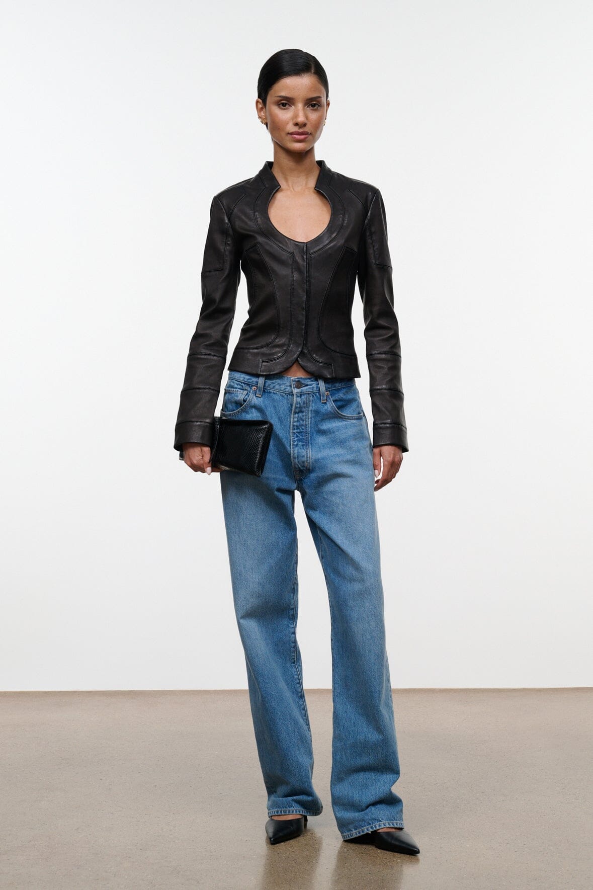 BLAIR LEATHER JACKET | BLACK BLACK / XS