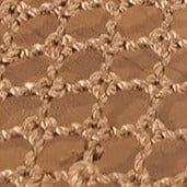 Close-up of tan woven netting on ballet flat upper