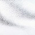 Silver mule upper with shiny, textured finish
