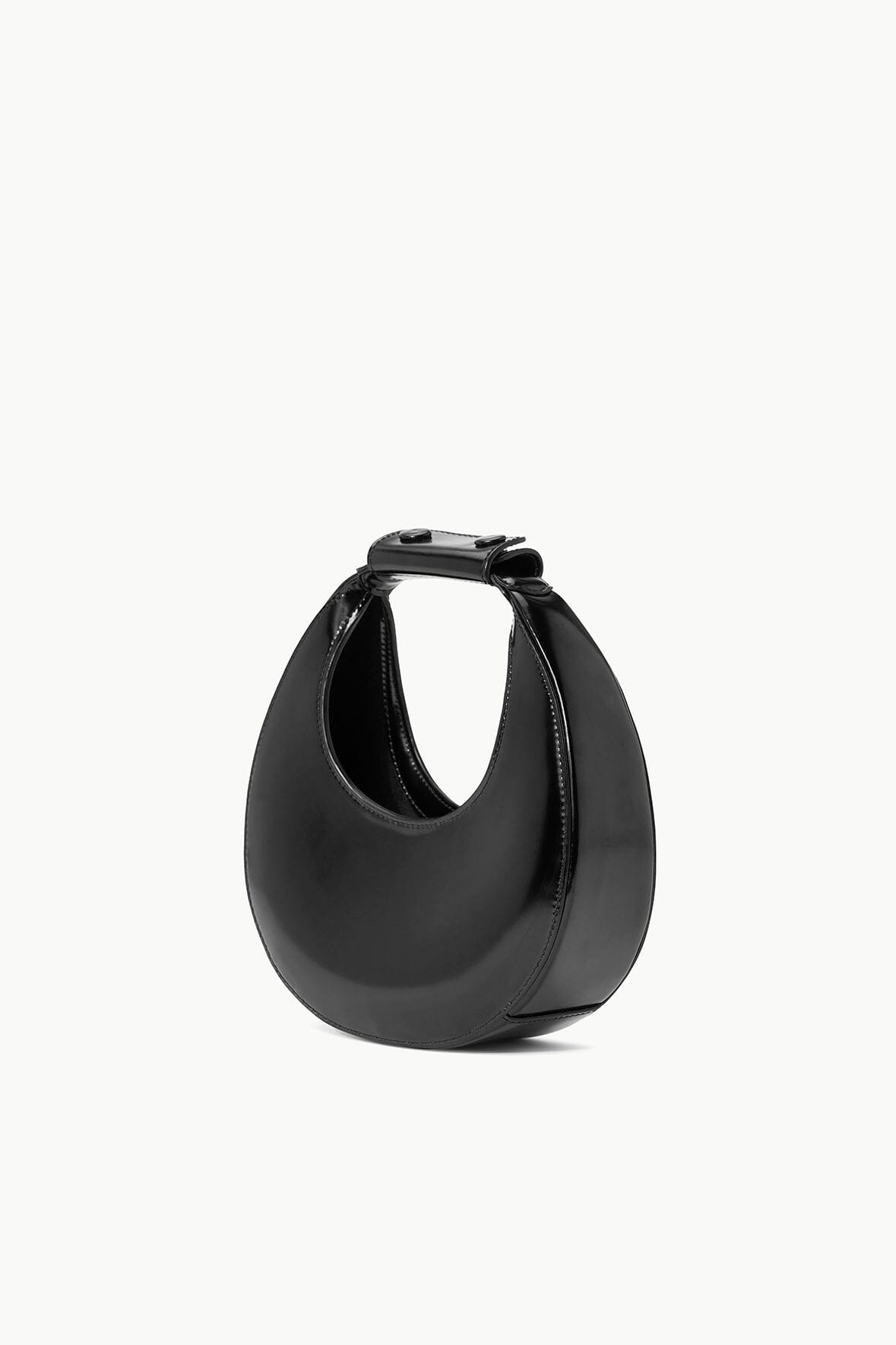 GOODNIGHT MOON black dome bag with top strap and rounded opening
