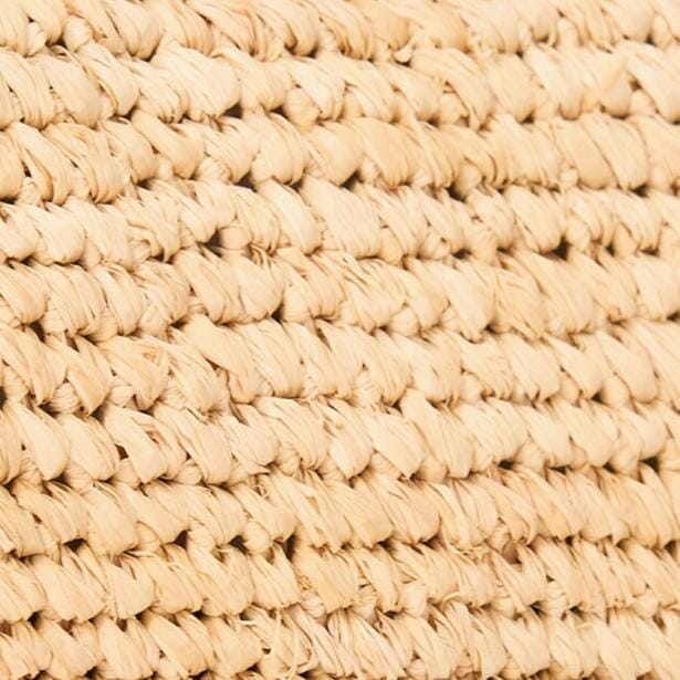 Natural tan raffia weave close-up texture panel