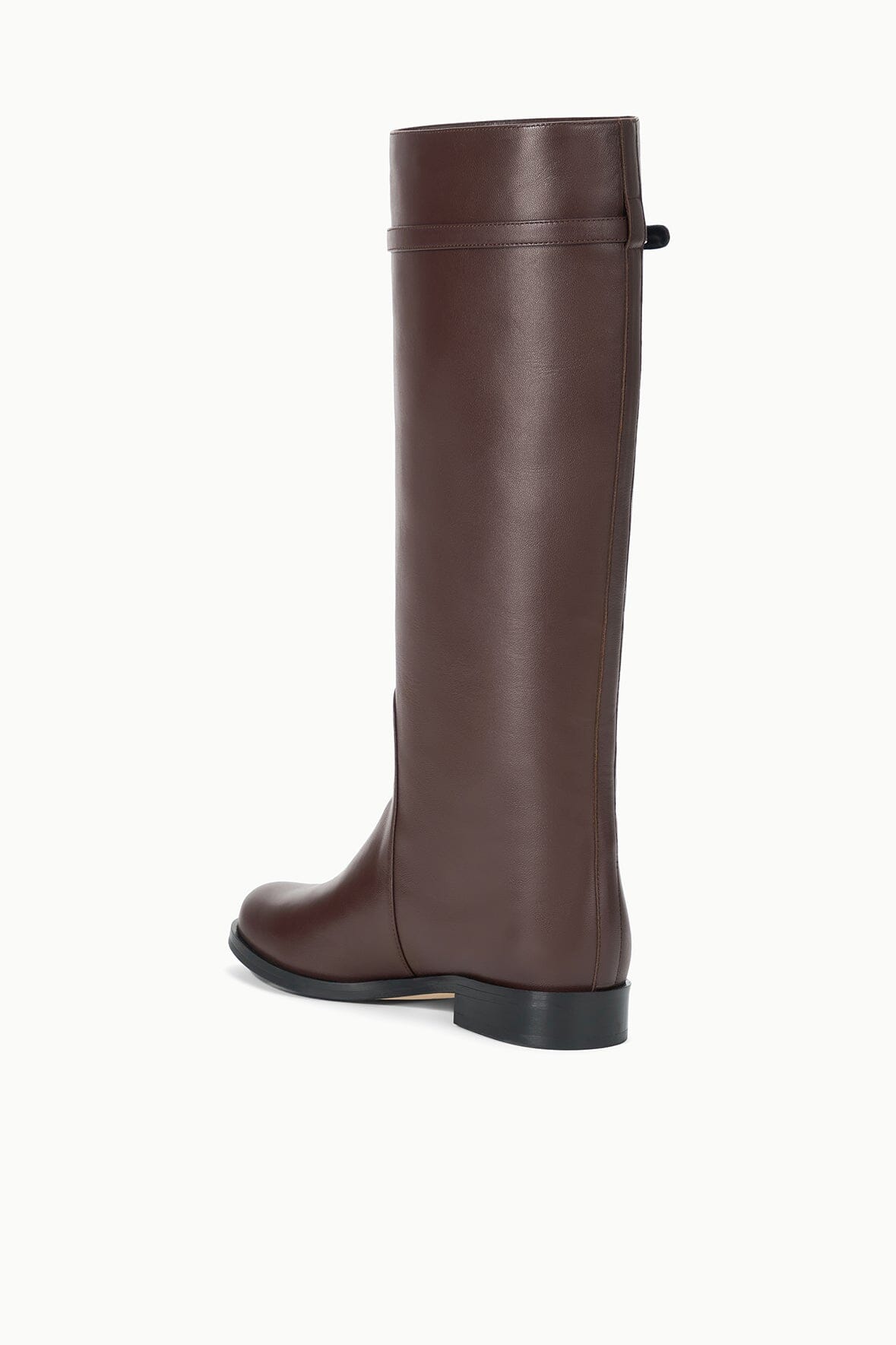 HARLOW riding boot in espresso brown with tall shaft and low block heel