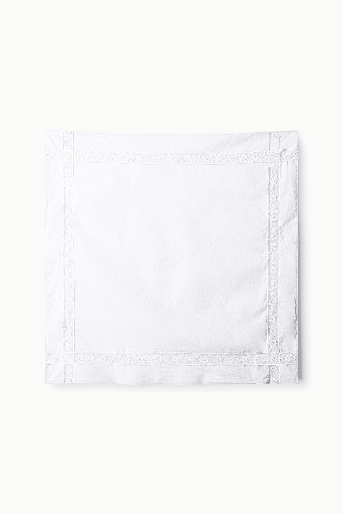 Ivory headscarf cloth square, plain fabric folded flat