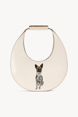 Cream moon bag with single pet graphic on front
