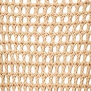 Close-up of crocheted coverup fabric in natural beige
