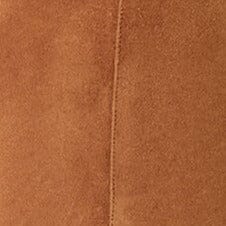 Tan suede boot shaft close-up with visible seam lines
